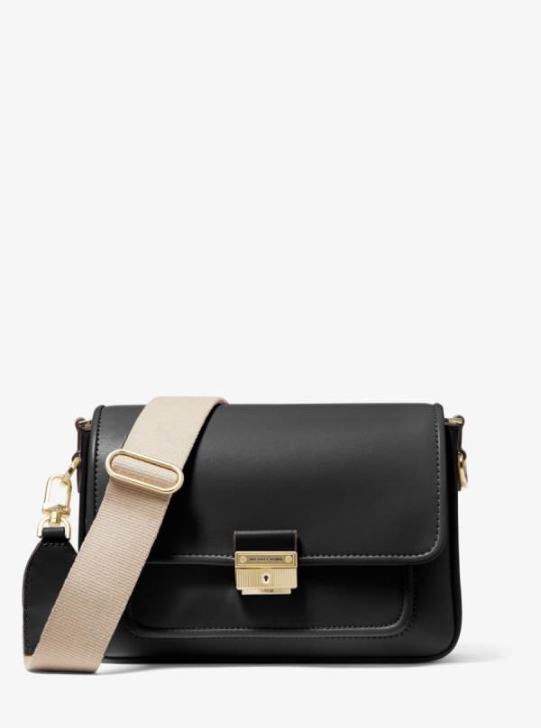 Damske Spojková Taška Michael Kors Bradshaw Medium Leather Čierne - Kabelky Michael Kors Vypredaj | MBZVD-7134